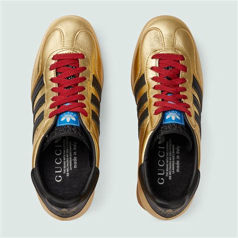 gucci gazelle adidas gold|gucci gazelle metallic gold shoes.